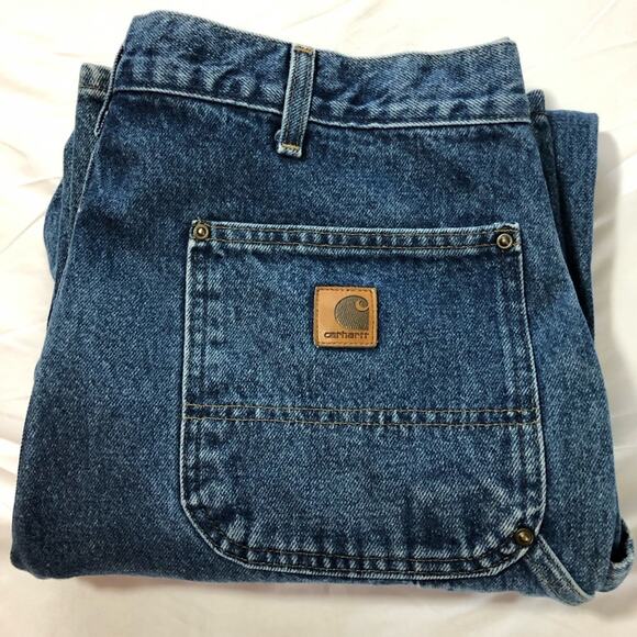 Carhartt mens 38x32 double knee dungaree fit carpenter jeans B73 DST vintage - Picture 11 of 11